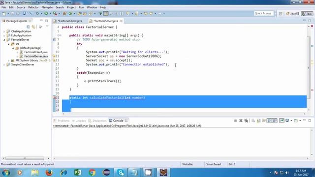 Java Factorial Server смотреть онлайн