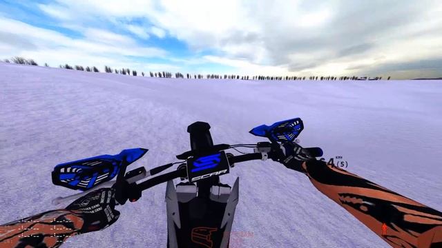 HUGE Snow Map In MX Bikes / ОГРОМНАЯ снежная карта в MX Bikes