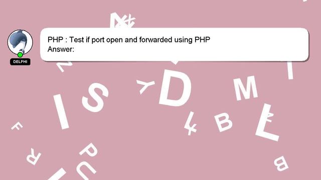 PHP : Test if port open and forwarded using PHP смотреть онлайн
