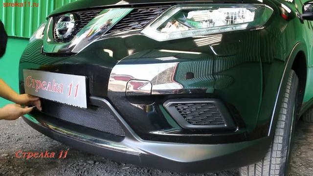 Защита радиатора Optimal NISSAN X-TRAIL III 2015-н.в. (Черный) - strelka11.ru смотреть онлайн