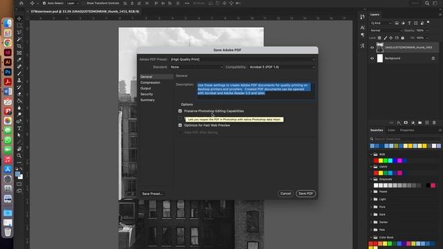 Saving as PSD PDF and JPG in Photoshop смотреть онлайн
