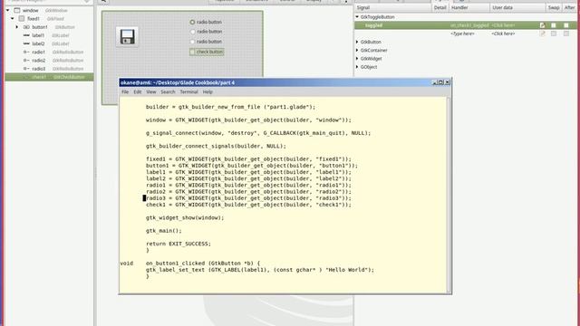 Linux Gtk Glade Programming Part 4 - Adding Check Boxes смотреть онлайн