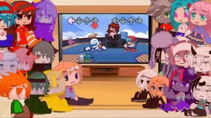 Los personajes de Among US + FNF reaccionan al Mod Impostor (parte 4)