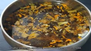 Щи со свежей капустой и сушеными грибами