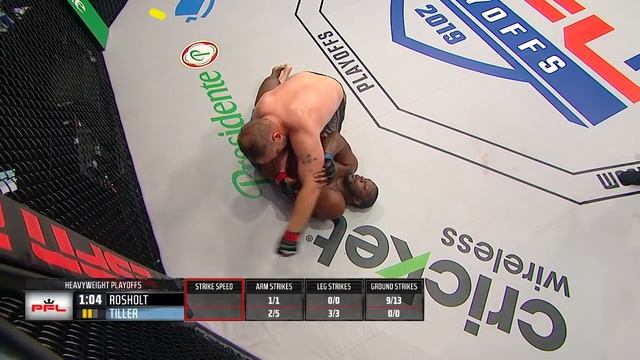 Full Fight | Jared Rosholt vs Kelvin Tiller (Heavyweight Semifinals) | 2019 PFL Playoffs смотреть онлайн