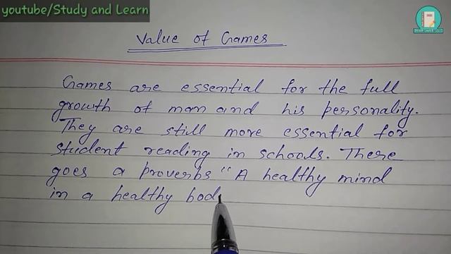 Value of Games | Write an Essay on Value of Games | Essay Writing on Value of Games смотреть онлайн