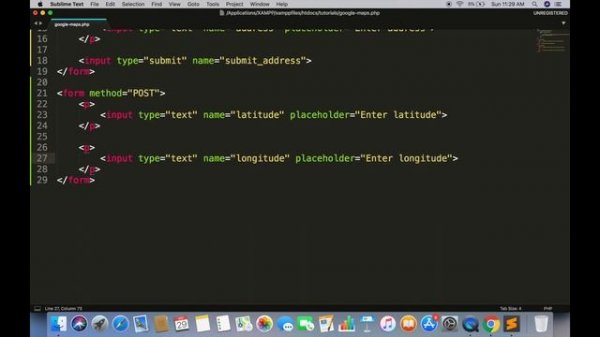 Google Maps in PHP without API Key - By Coordinates & By Address
