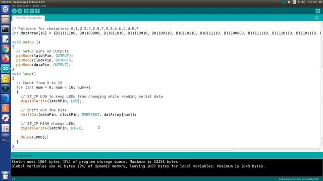 74HC595 & 74HC165 Shift Registers with Arduino смотреть онлайн