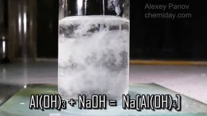AlOH3 NaOH → NaAlOH4   Получение гидроксида алюминия и растворение его в и