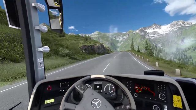 Euro Truck Simulator 2 | MERCEDES-BENZ Travego 15 | Dangerous pass in Innsbruck смотреть онлайн