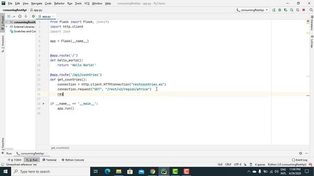 Flask RESTful api | example python | Read Data from Api | Flask-RESTful смотреть онлайн