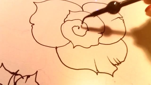 Отрисовка роз резервом.