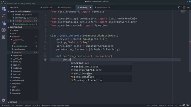 7.7 Main App Question ViewSet смотреть онлайн