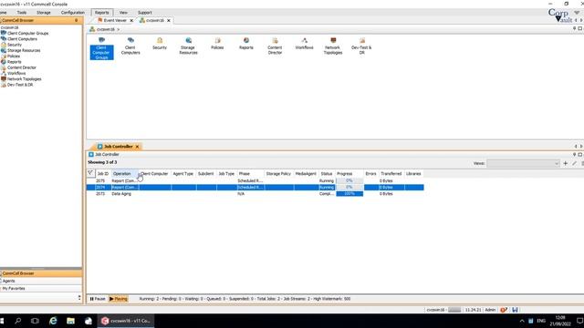 #Commvault - Reports - CommServe - CommCell Configuration (Part-03)