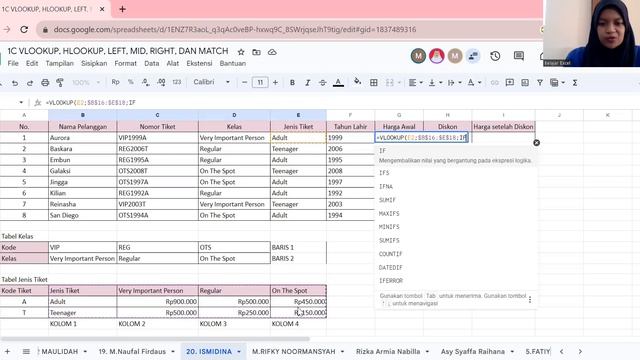 Fungsi VLOOKUP, HLOOKUP, LEFT, MID, RIGHT, IF dan MATCH смотреть онлайн