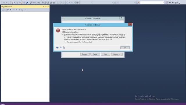Microsoft SQL Server Error 2: Can not connect to the. server instance смотреть онлайн