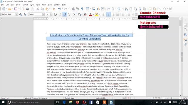 11 Underline, Bold and Italics in Libre Office Writer смотреть онлайн