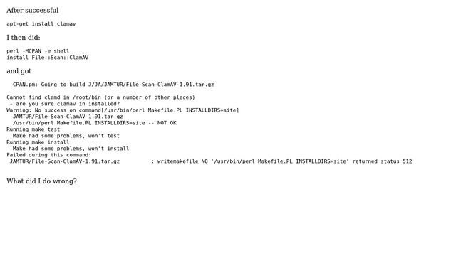 DevOps & SysAdmins: How to resolve these errors and install ClamAV for Perl under Ubuntu/Debian? смотреть онлайн