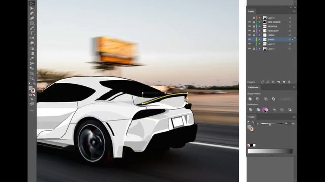 TOYOTA SUPRA VECTOR SPEED ART смотреть онлайн