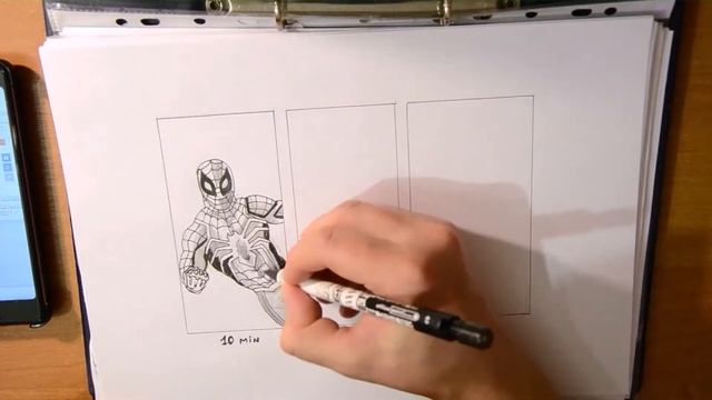 Рисую ЧЕЛОВЕКА_ПАУКА за 10 минут/1 минуту/10 секунд. Арт челлендж для художников смотреть онлайн