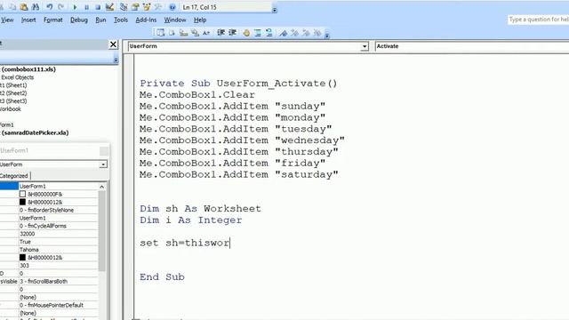 combo box, ComboBox, VBA (User Form) Beginner PARTS - 2 ,Step by step, excel, Microsoft excel, смотреть онлайн