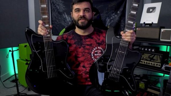 BARITONE GUITAR BATTLE - Harley Benton JA Baritone vs Squier VM Baritone Jazzmaster