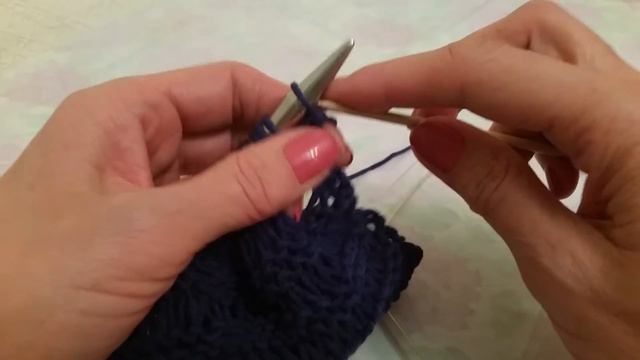 Платочная вязка с вытянутыми петлями. Способ 2. смотреть онлайн