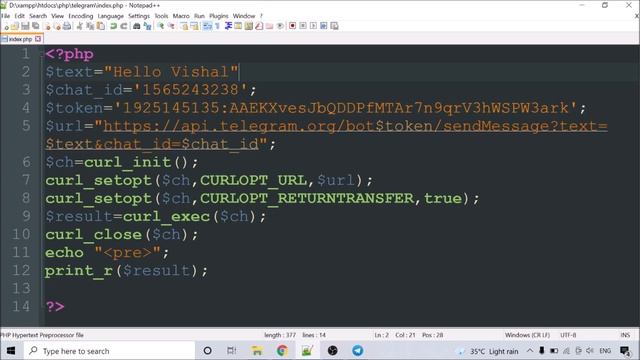 How to Send Telegram Bot Messages using Coding (PHP) смотреть онлайн