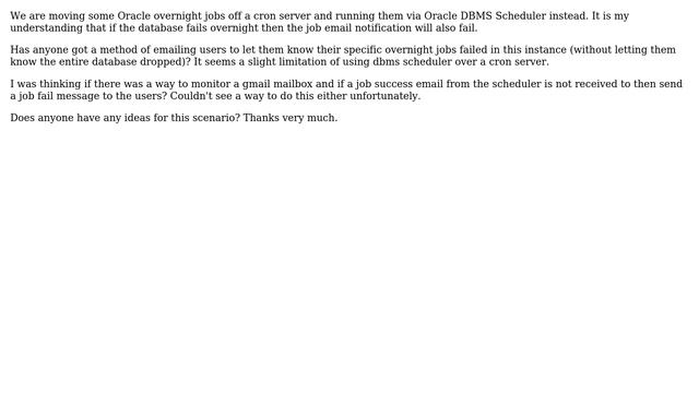 Databases: Oracle DBMS Scheduler - what if database fails? смотреть онлайн