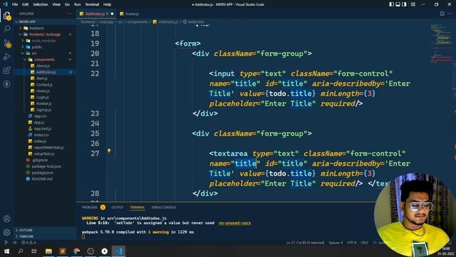 #26. M.E.R.N STACK | Add Todo Form | React.createContext Introduction | CRUD Operation смотреть онлайн