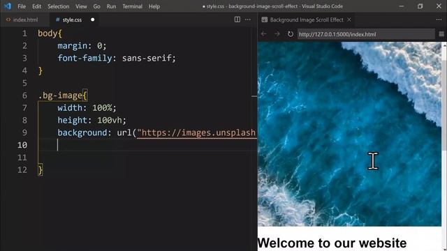 HTML CSS JavaScript Project - Background Image Scroll Effect смотреть онлайн
