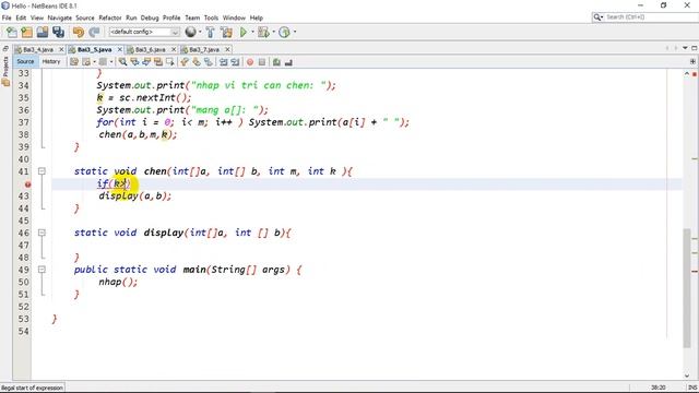 [Java] - Bài tập 3.5: Chèn một mảng vào vị trí cho trước của mảng khác смотреть онлайн