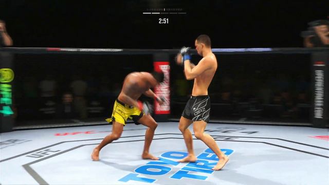 Gilbert Burns vs Nate Diaz CPU vs CPU UFC 4 смотреть онлайн