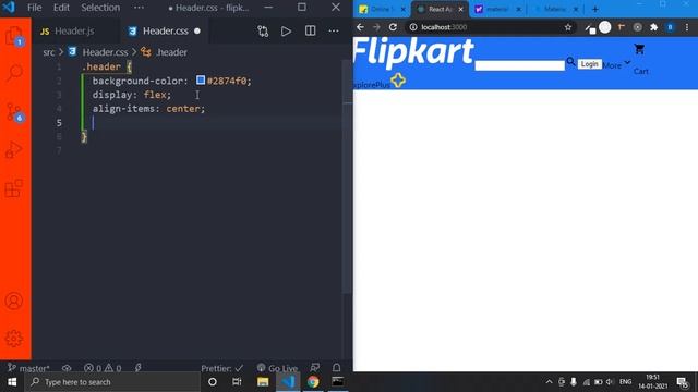 flipkartClone in react part3.flipkart header with reactjs(2021). смотреть онлайн