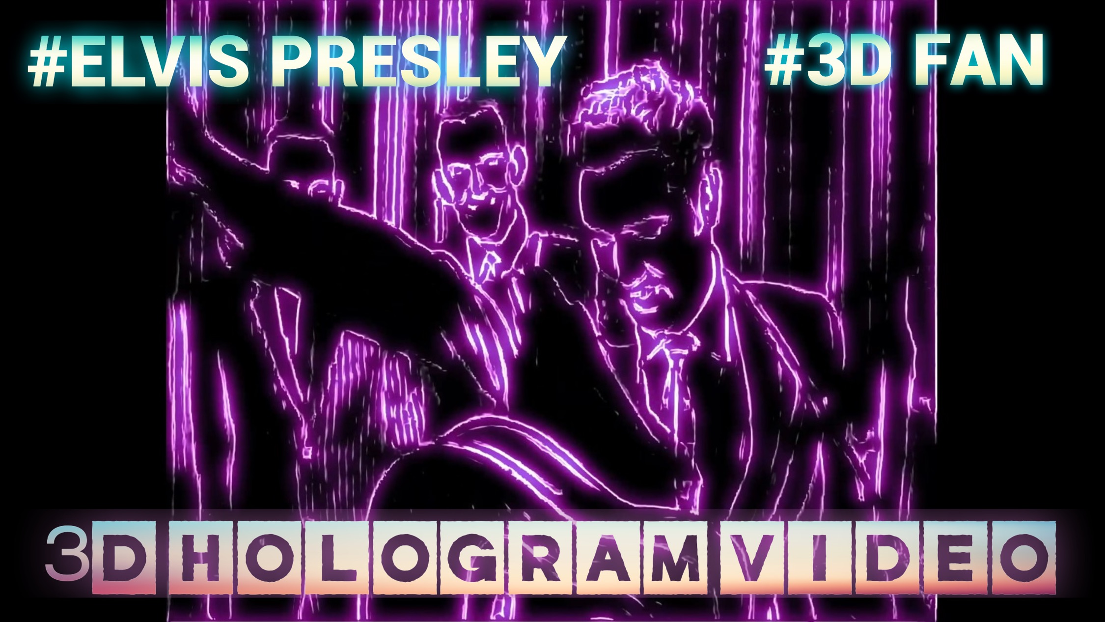 Elvis Presley. 3D голограмма. Для 3D  вентилятора. #3dhologramfan #hologram #4k