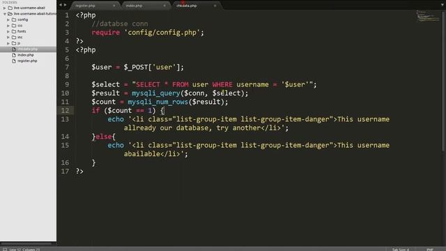 Register With Live Username Ability Jquery php mysql смотреть онлайн