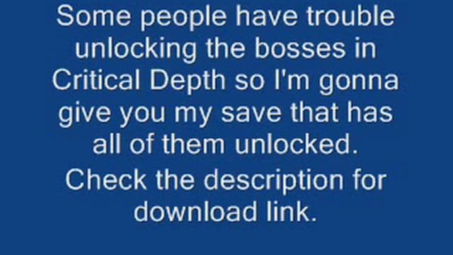 Critical Depth All Bosses Savedata смотреть онлайн