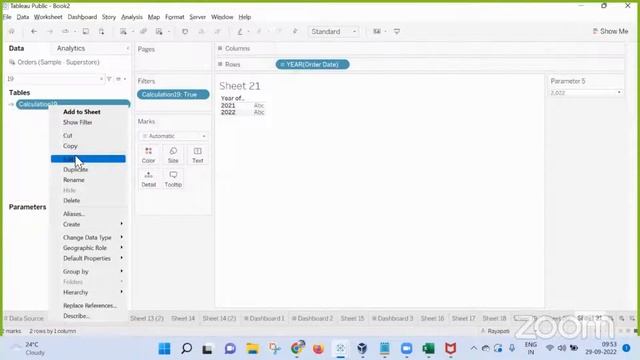 When selected present year, using parameters and calculations get data of all previous years|TABLEA смотреть онлайн