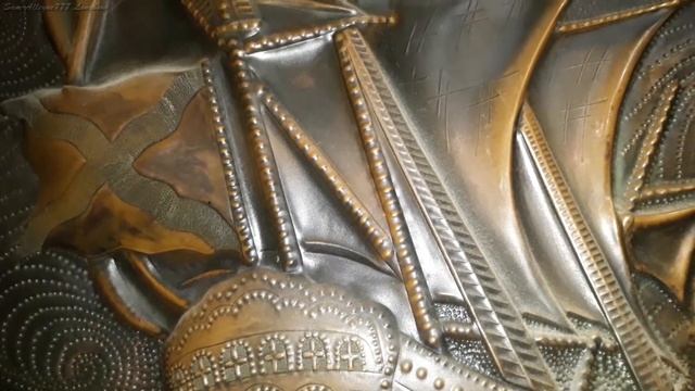 Русское парусное судно 18-го века. Чеканка по металлу. смотреть онлайн