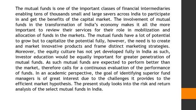Risk and Return Analysis of Mutual Fund Industry in India JBFD 11 54 65 смотреть онлайн
