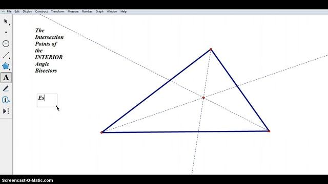 Internal Angle Bisector Intersection (GSP demonstration) смотреть онлайн