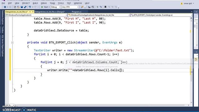 C# - How To Export DataGridView Data To Text File Using C# [ with source code ] смотреть онлайн