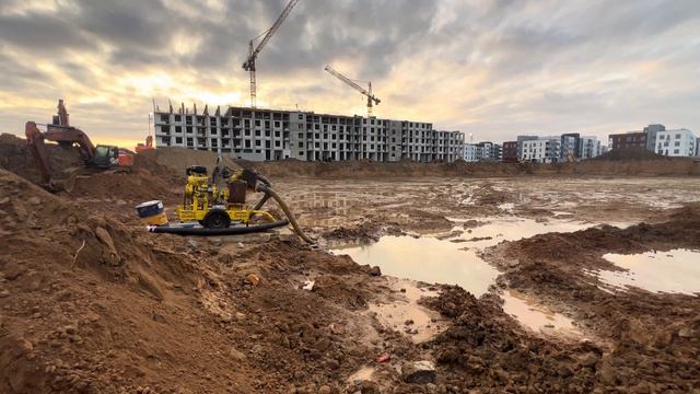 Водопонижение при строительстве трубопровода - цена по Акции - RentaPump.ru