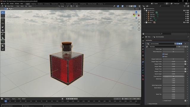 FREE Procedural Potion Generator - Blender Geometry Nodes Tutorial смотреть онлайн