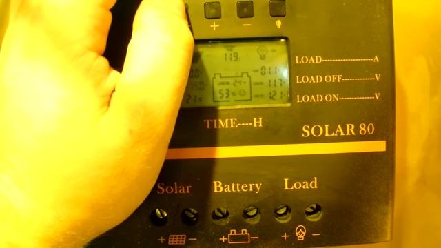 Как в контроллере заряда SOLAR 80 настроить лоад разъем и что такое LOAD ON и LOAD OFF смотреть онлайн