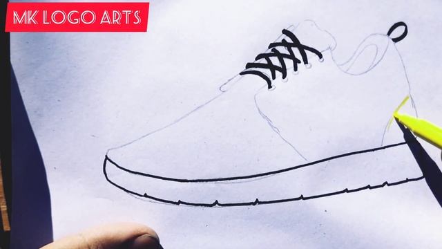 How to drew nike | boot pencil , sketch смотреть онлайн