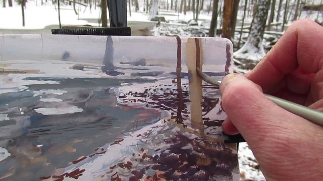 BEAVER DAM | Gouache Painting in the Snow смотреть онлайн
