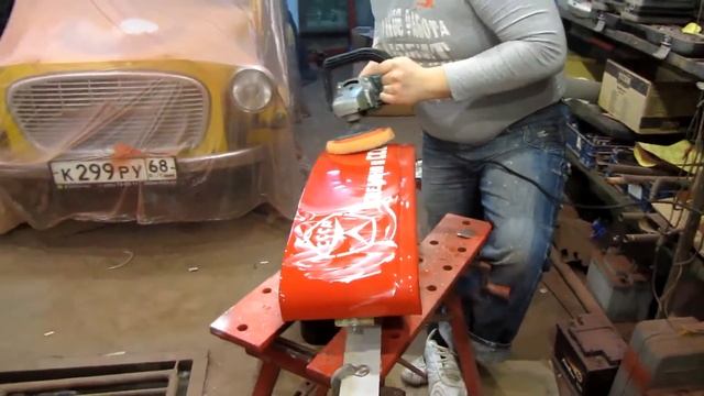 полировка холодильника после реставрации и тюнинга . смотреть онлайн