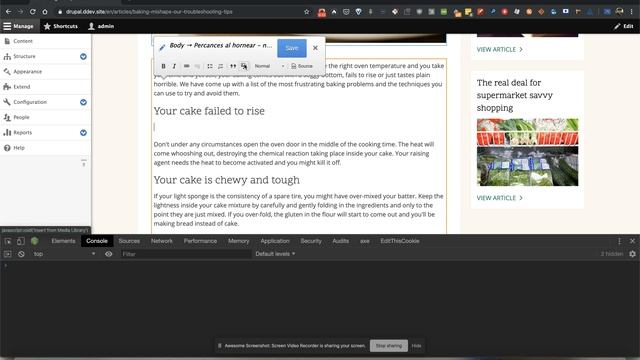 Cannot add image from media_library when using Quick-edit with CKEditor смотреть онлайн