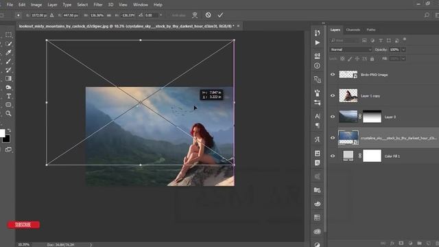 Photoshop cc Tutorial: Hill girl Fantasy Manipulation tutorial смотреть онлайн